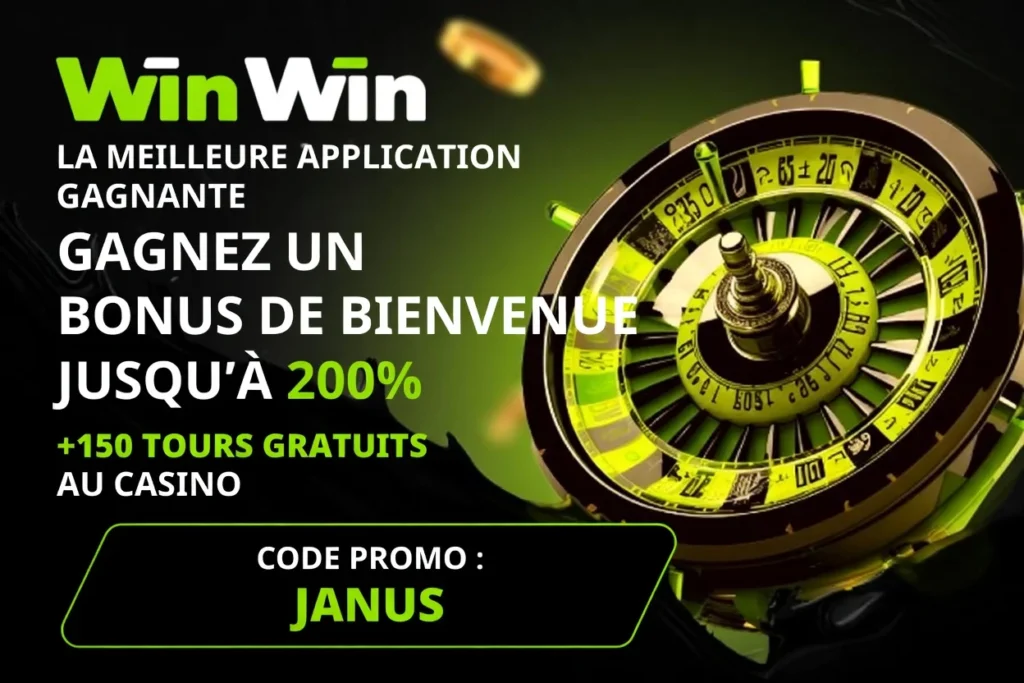 affiche montrant les différentes promotions et bonus offert par le code promo winwin